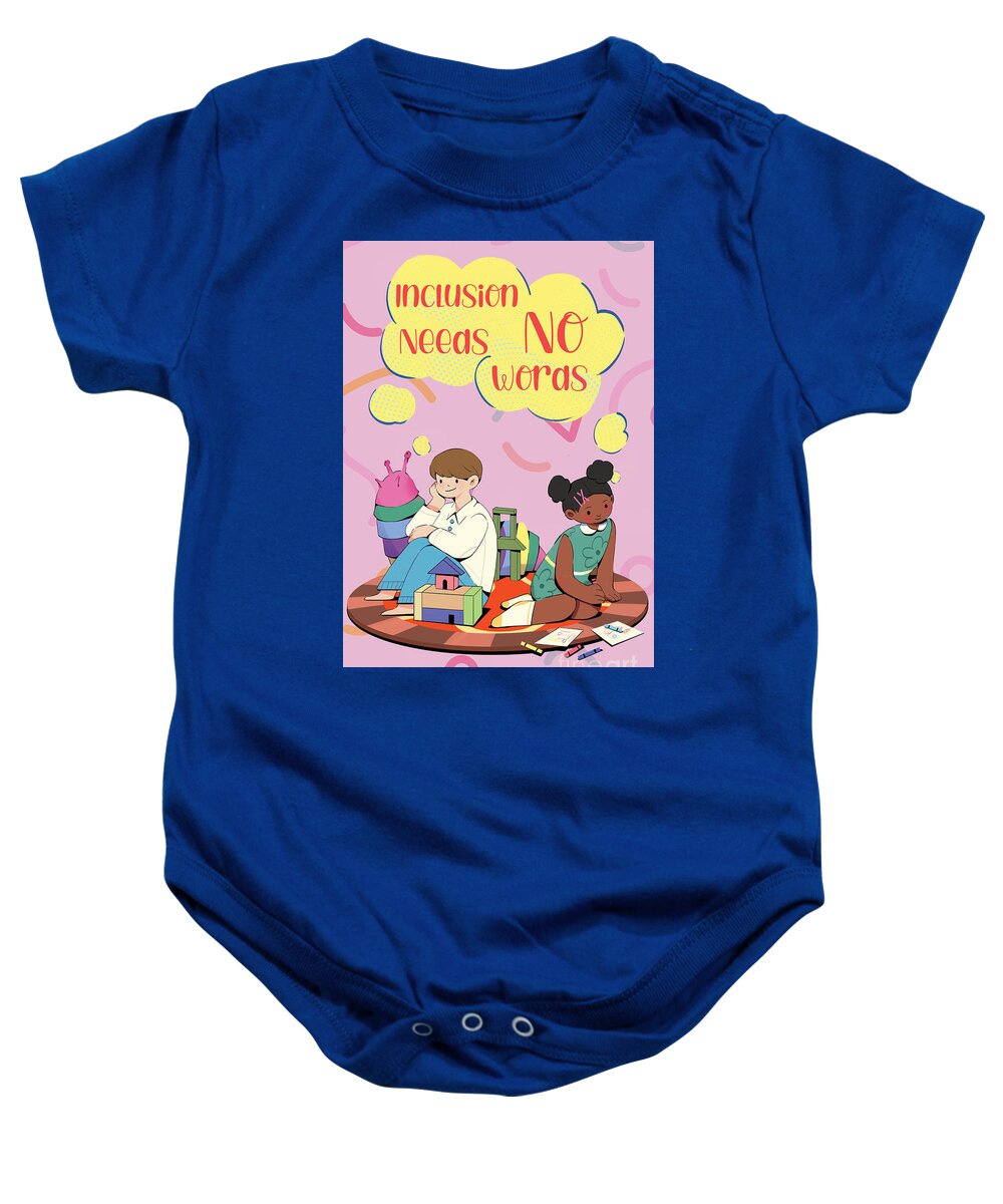 Inclusion Needs No Words English - Baby Onesie