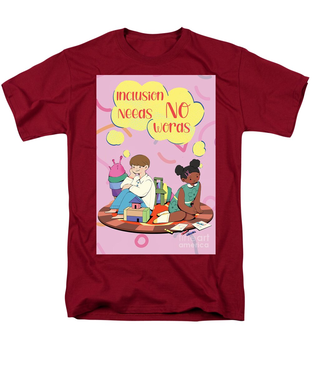 Inclusion Needs No Words English - Men's T-Shirt  (Regular Fit)