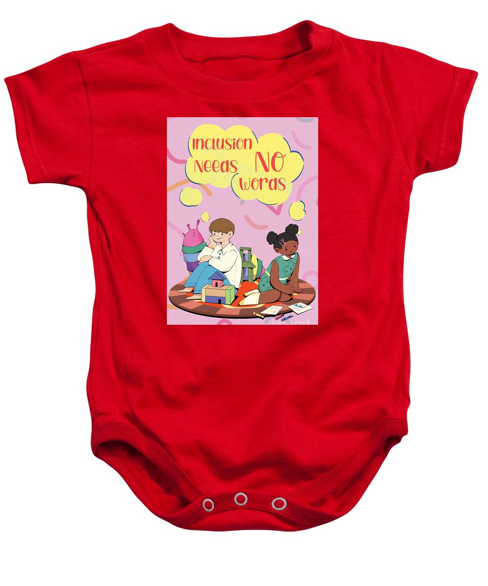 Inclusion Needs No Words English - Baby Onesie