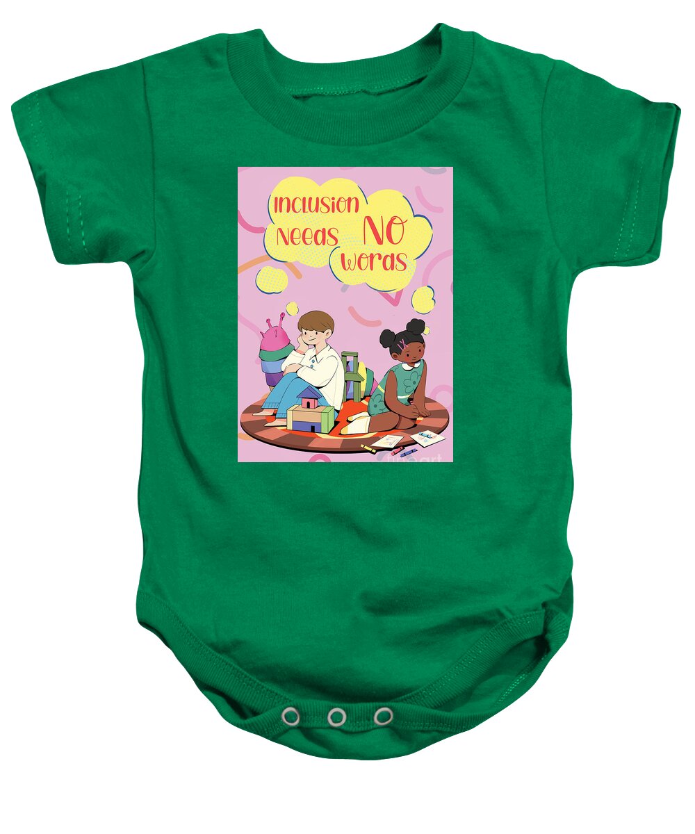 Inclusion Needs No Words English - Baby Onesie