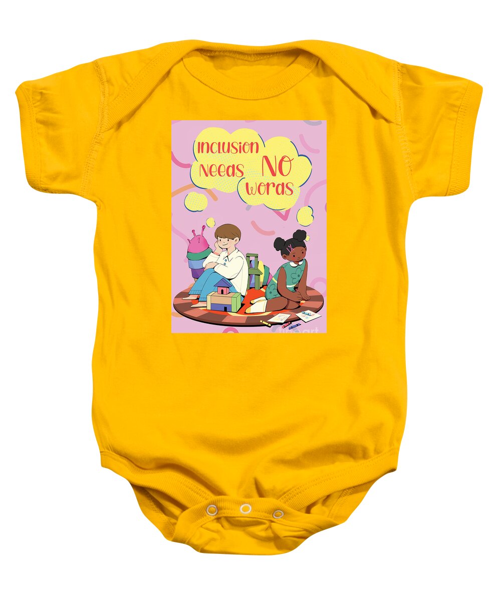 Inclusion Needs No Words English - Baby Onesie