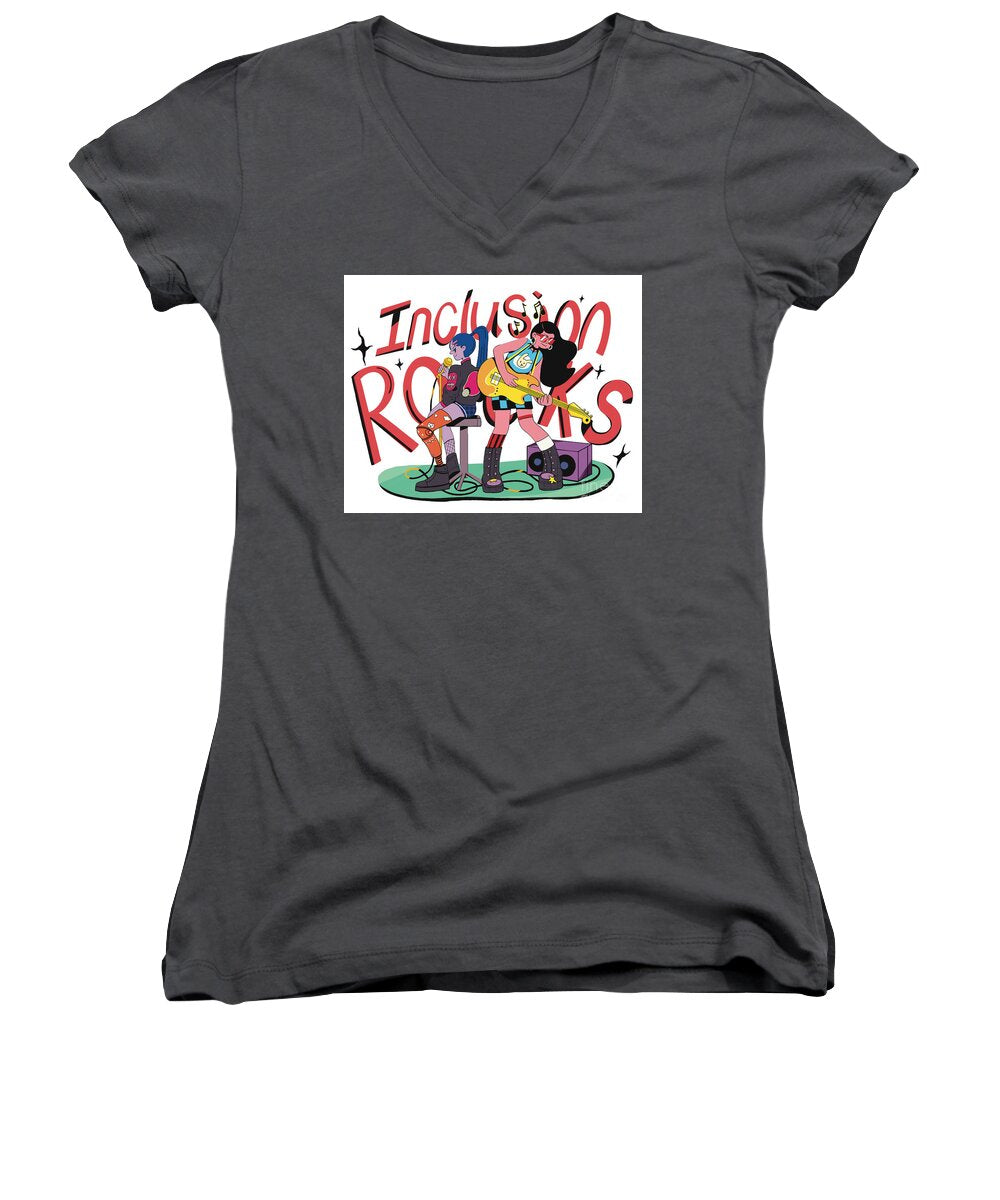 Inclusion Rocks - Women's V-Neck