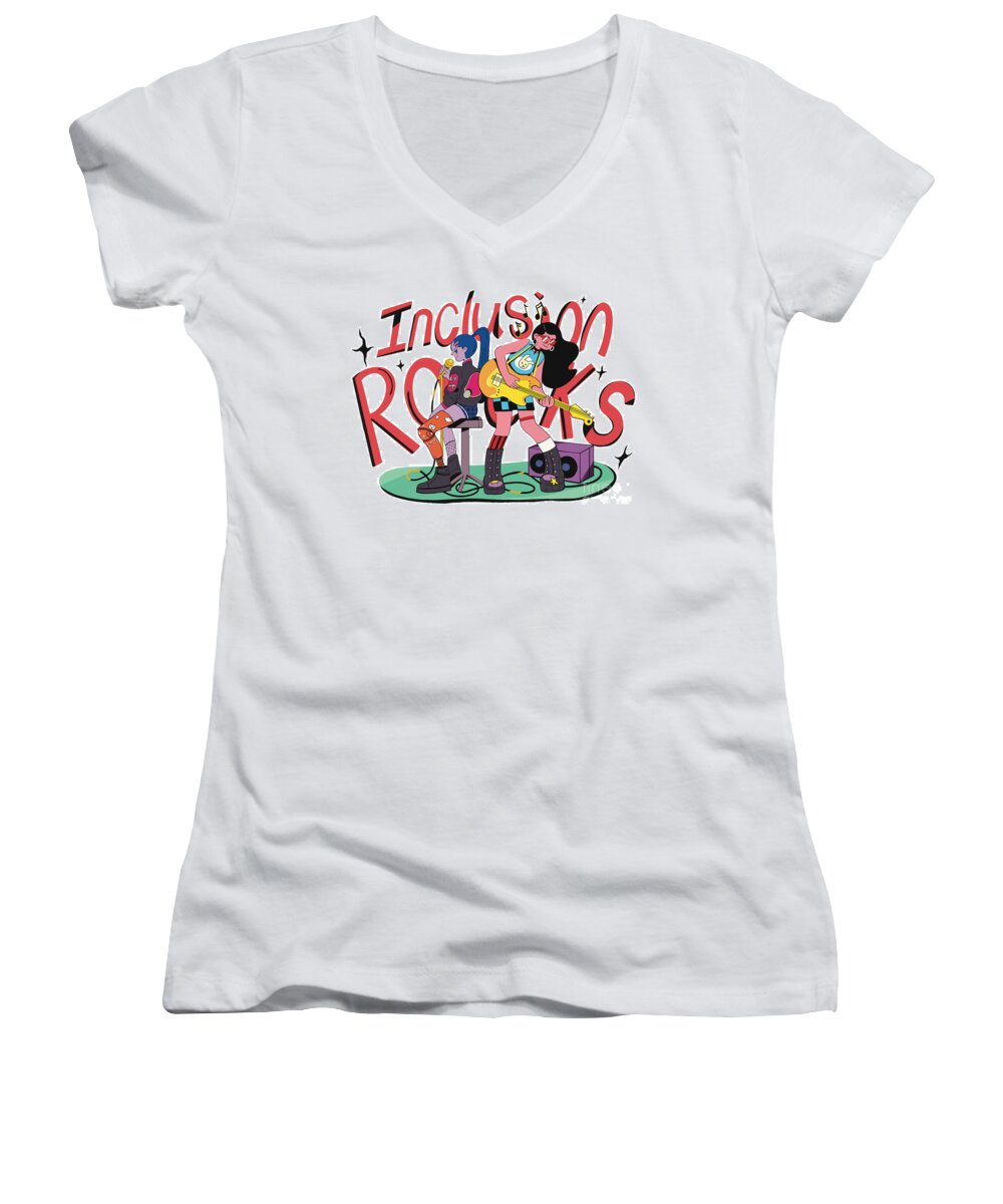 Inclusion Rocks - Women's V-Neck
