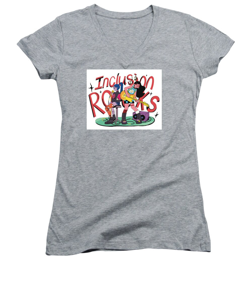 Inclusion Rocks - Women's V-Neck