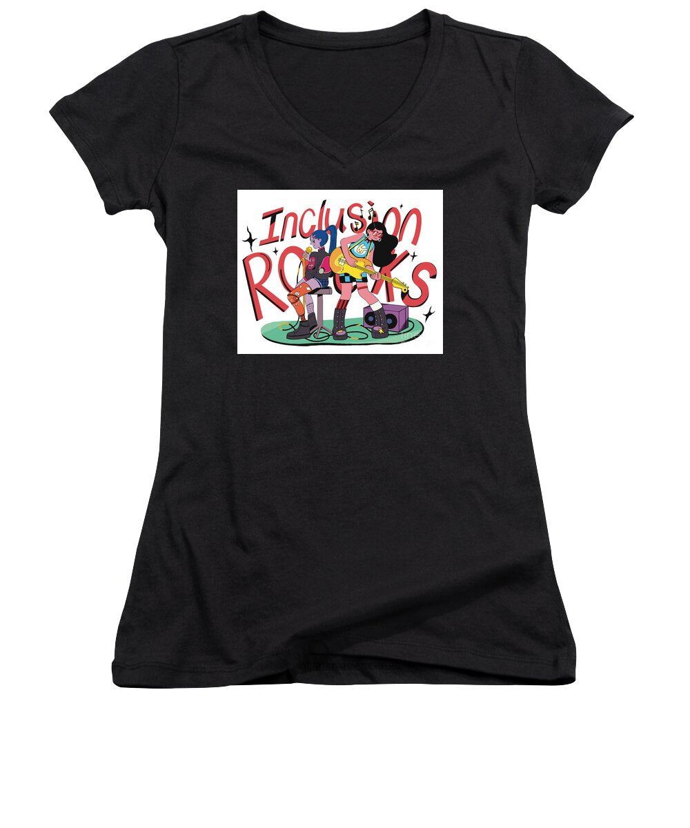 Inclusion Rocks - Women's V-Neck