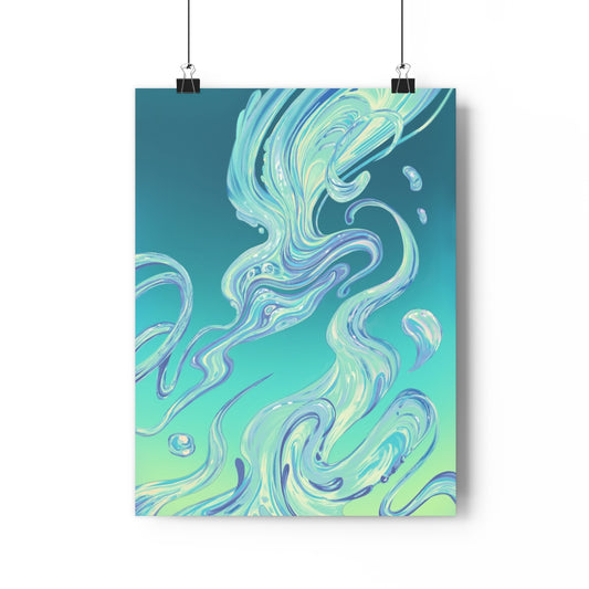 the art inspired from the essence of water, this piece captures the profound emotions of tolerance and integration. Water embodies a unique duality—it is soft, gentle, and refreshing, yet it can also convey strength and intensity.