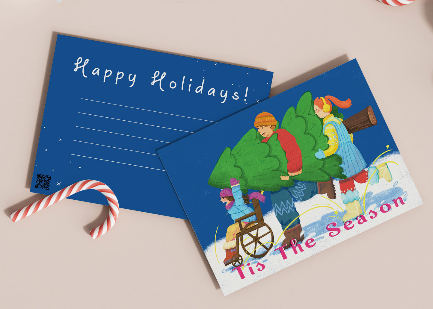 Christmas Greeting Cards | Christmas Tree Family - InclusiveArtHouse